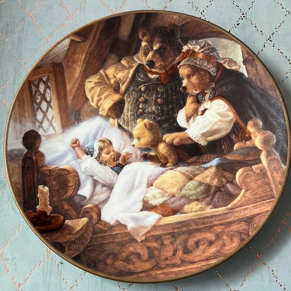 1991 Knowles Rare Collector Plate Goldilocks and the Three Bears Classic Tales